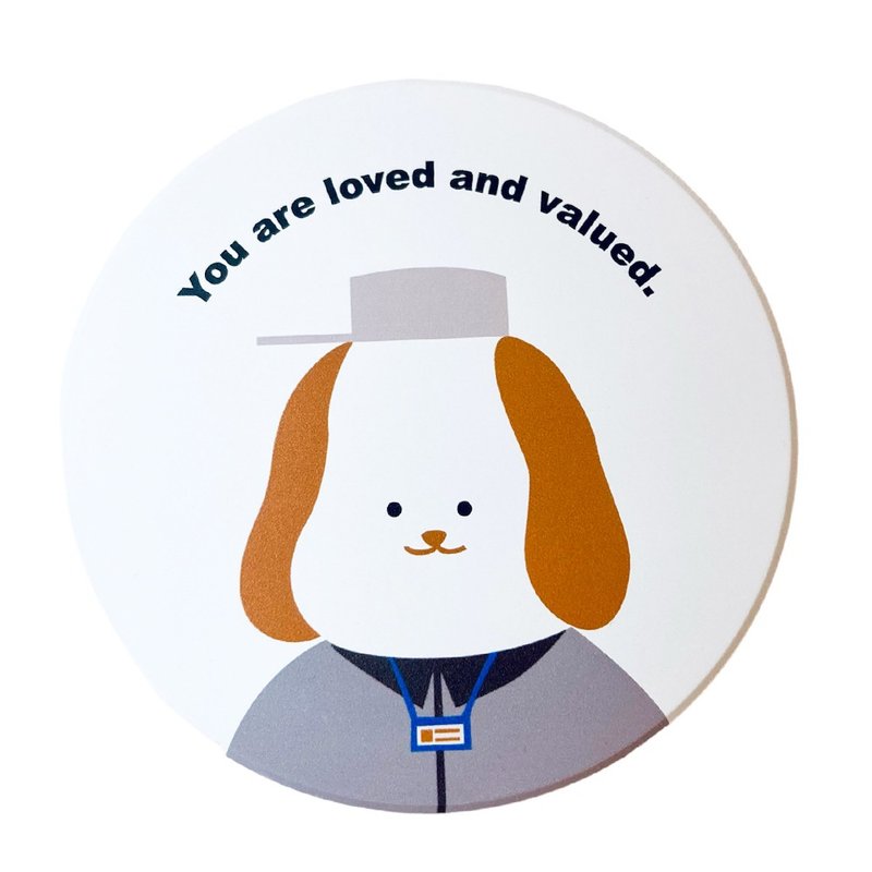 Blue ID 狗狗 陶瓷杯垫 - 杯垫 - 瓷 