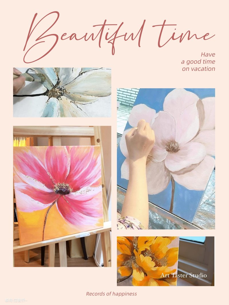 金箔花 / 五月母亲节主题 - 插画/绘画/写字 - 棉．麻 