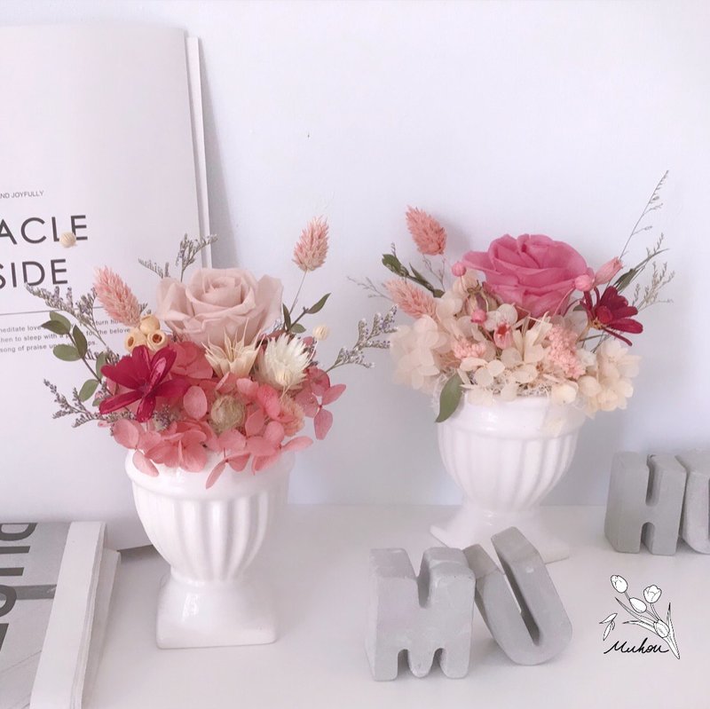 在线体验活动 永生花小盆花 材料包+教学影片 居家防疫体验课程 - 植栽 - 植物．花 