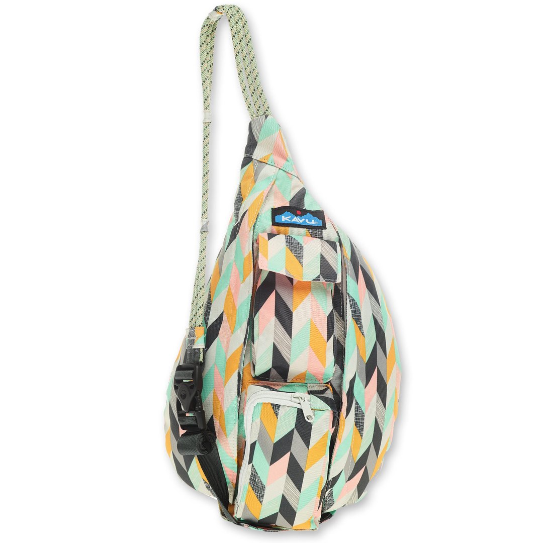 【西雅图 KAVU】Mini Rope Sling 休闲肩背包 人字纹素描 #9191 - 侧背包/斜挎包 - 聚酯纤维 多色