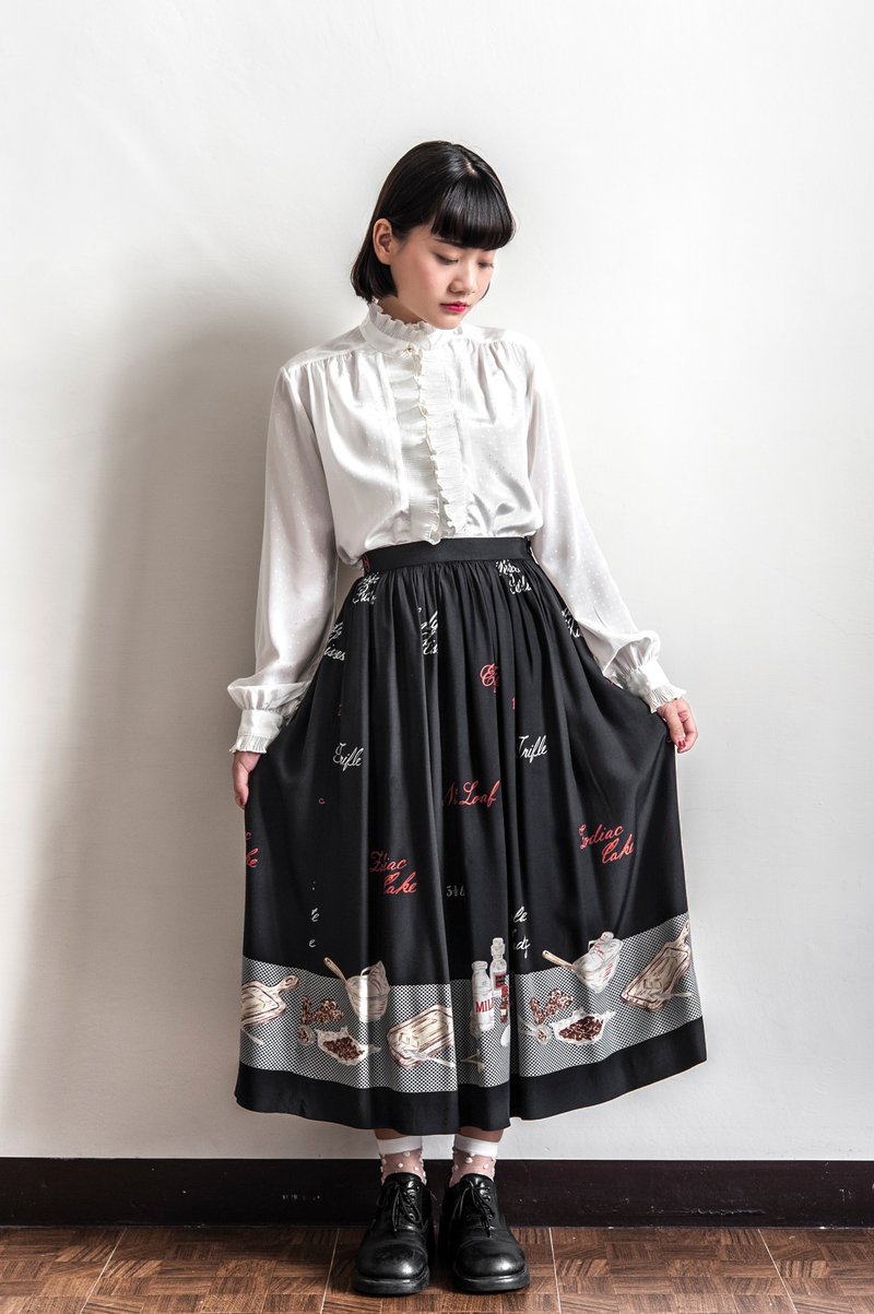 Vintage 恋爱食谱古着小圆裙 - 裙子 - 聚酯纤维 多色