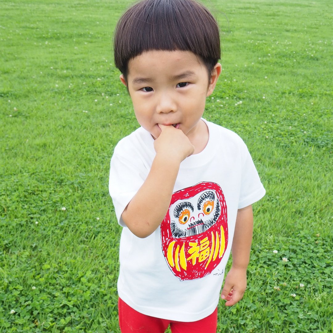 达摩 婴幼童 T恤 Red 80 90 100 110 120 130 140 150 160 - 童装上衣 - 棉 红色