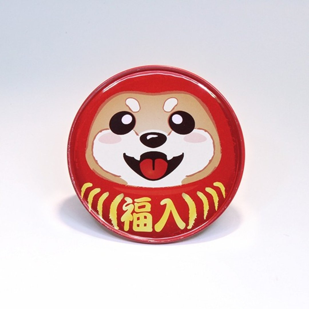 福入狗 【台湾印象圆型杯垫】 - 杯垫 - 纸 红色