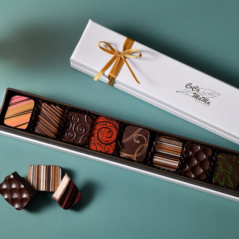 精致金砖(含馅)巧克力系列(8入)礼盒-CoCa MaMa 巧克力工坊 - 巧克力 - 新鲜食材 