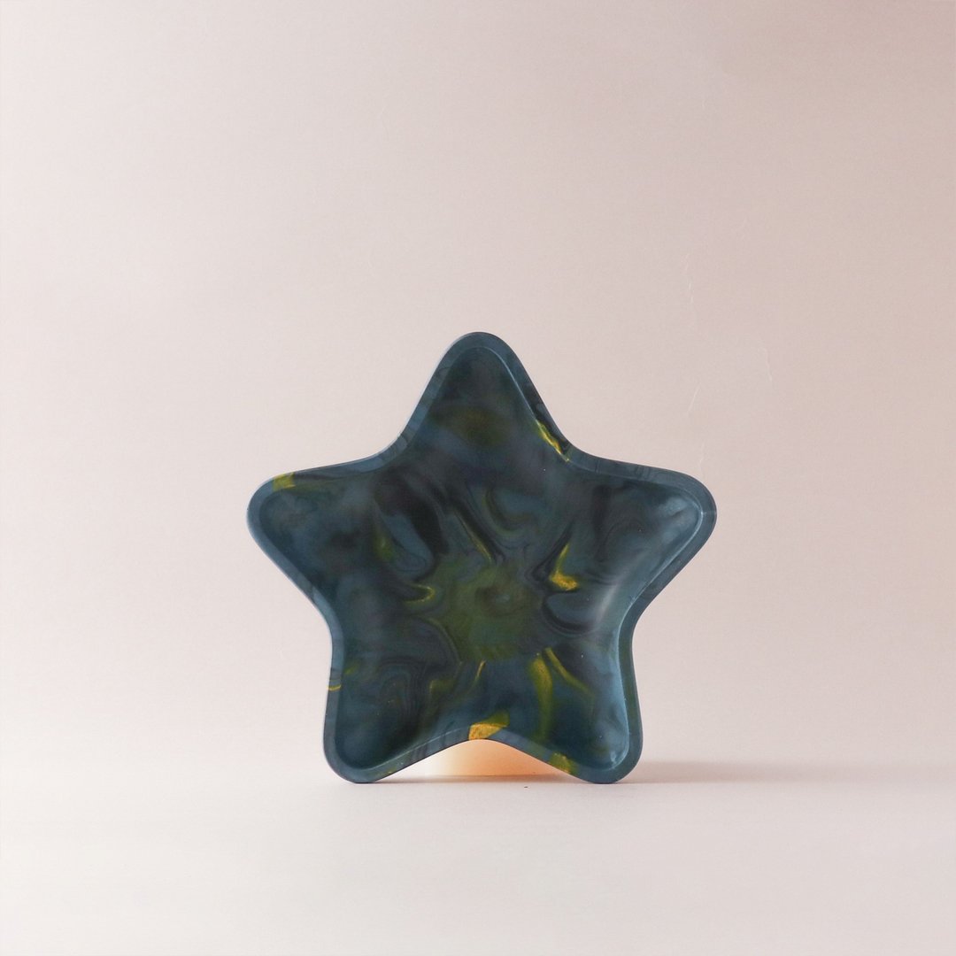 Jesmonite英国矿石树脂/星星盘-莫内的天空大理石纹 交换礼物 - 摆饰 - 环保材料 