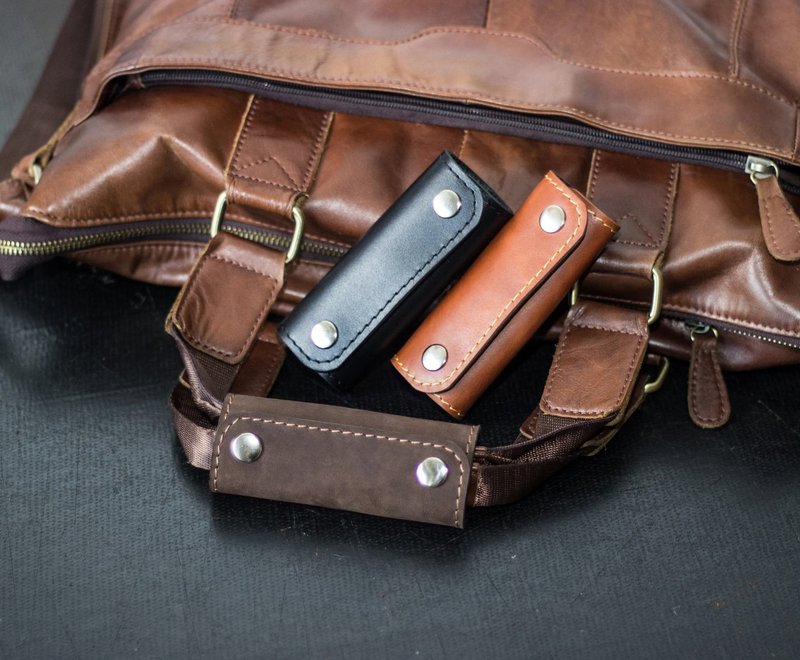 Personalized leather luggage handle wrap, luggage cover, grip bag, - 行李箱/行李箱保护套 - 真皮 多色