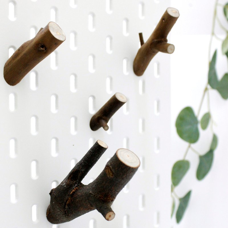 树枝磁铁 一组3个 - 冰箱贴/磁贴 - 木头 