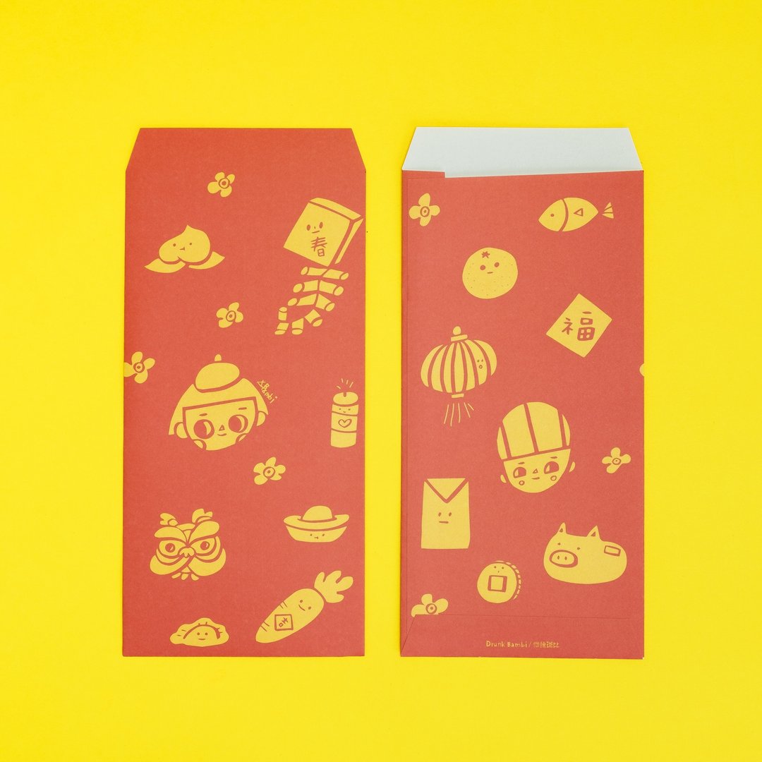 新年红包袋 一包12入 - 红包/春联 - 纸 红色