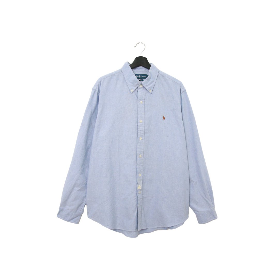 Back to Green- 品牌衬衫 Polo Ralph Lauren全新蓝vintage shirt - 男装衬衫 - 棉 