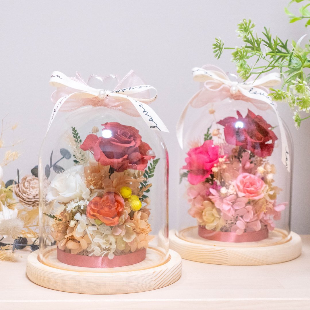 浪漫永生玫瑰花盅-定制 - 干燥花/捧花 - 植物．花 红色