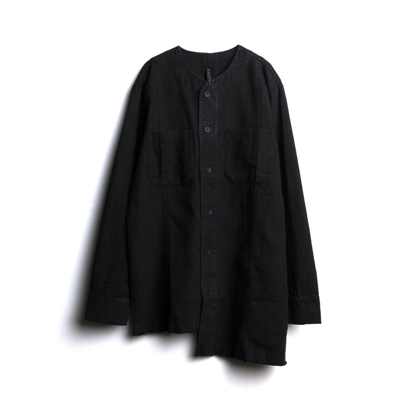 Linen Shirts - 男装衬衫 - 棉．麻 黑色