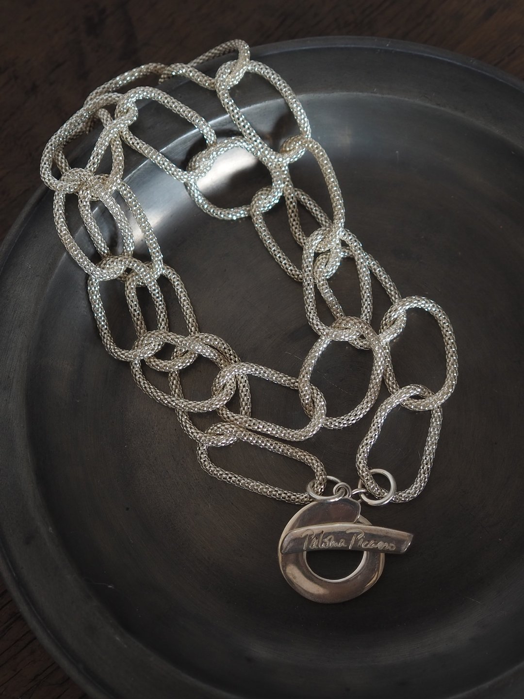 Tiffany & Co. Mesh Link Necklace 蒂芬妮 网状链接 项链 古董 - 项链 - 纯银 银色