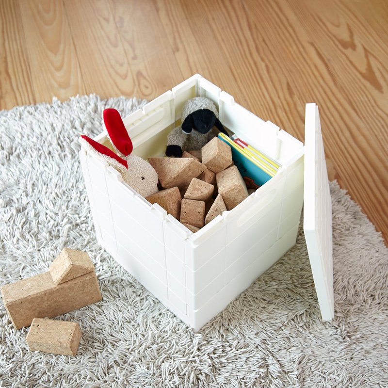 日本岩谷Iwatani Grid格子砖可堆叠折叠收纳椅-20L - 收纳用品 - 塑料 多色