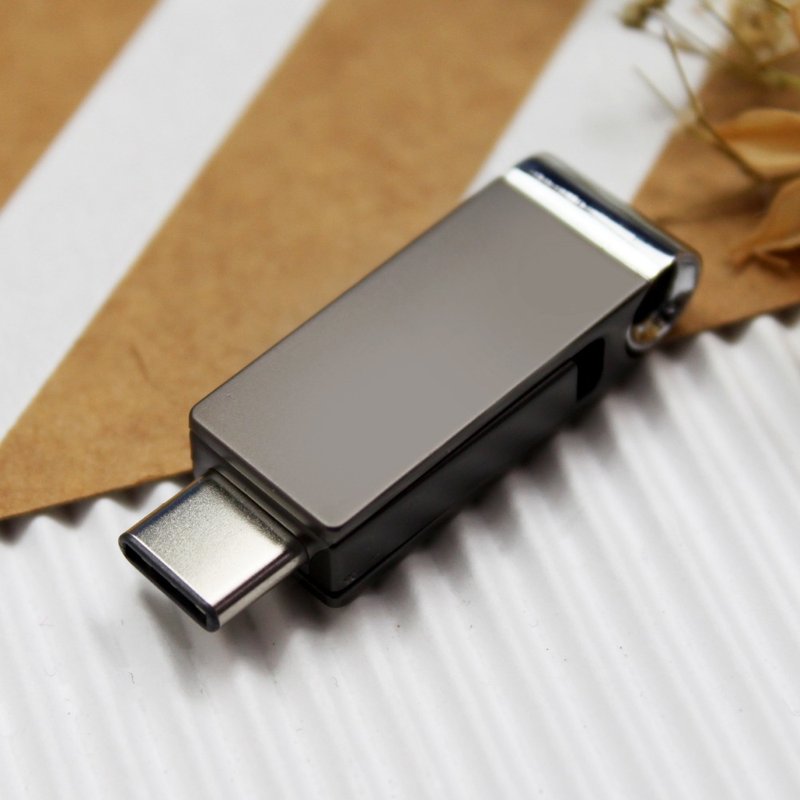 高速双用OTG随身碟 - 128GB 铁灰 - U盘 - 其他金属 灰色