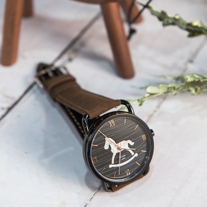 W.wear 童趣木马穿搭手表 - 黑 - 男表/中性表 - 玻璃 黑色
