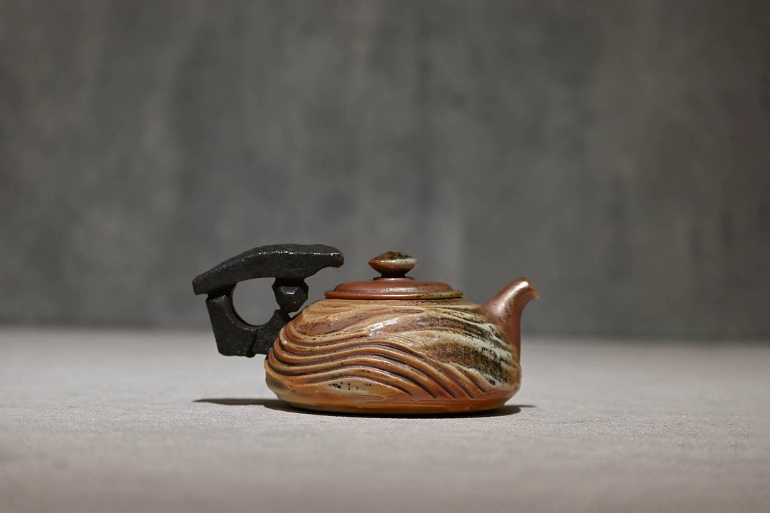 | 160cc | 柴烧手工壶 柴烧造型正把壶 柴烧壶 茶壶【臻麟陶艺】 - 茶具/茶杯 - 陶 