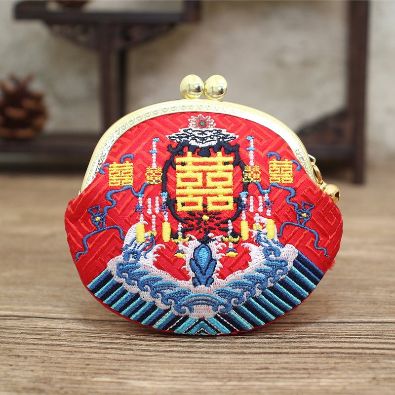 万福双囍口金包 - 零钱包 - 其他材质 红色