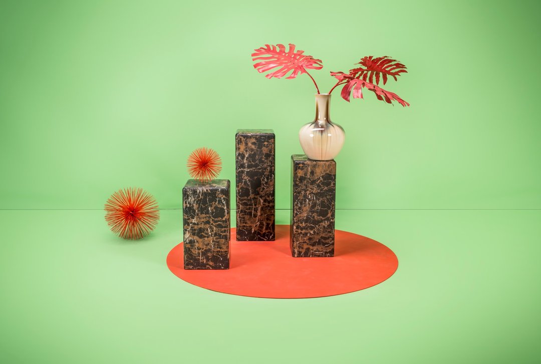 大理石柱子-Dark Brown【POLSPOTTEN】 - 摆饰 - 树脂 咖啡色