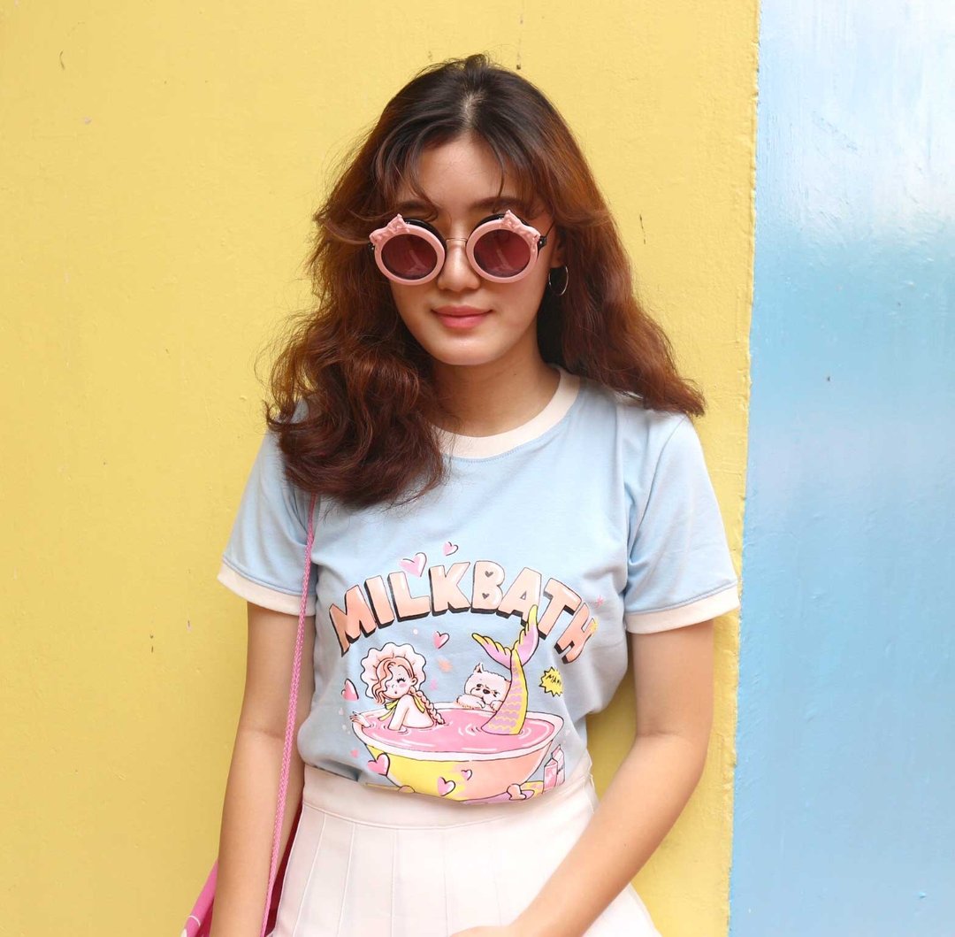 Milk Bath T-shirt - 女装 T 恤 - 其他材质 蓝色