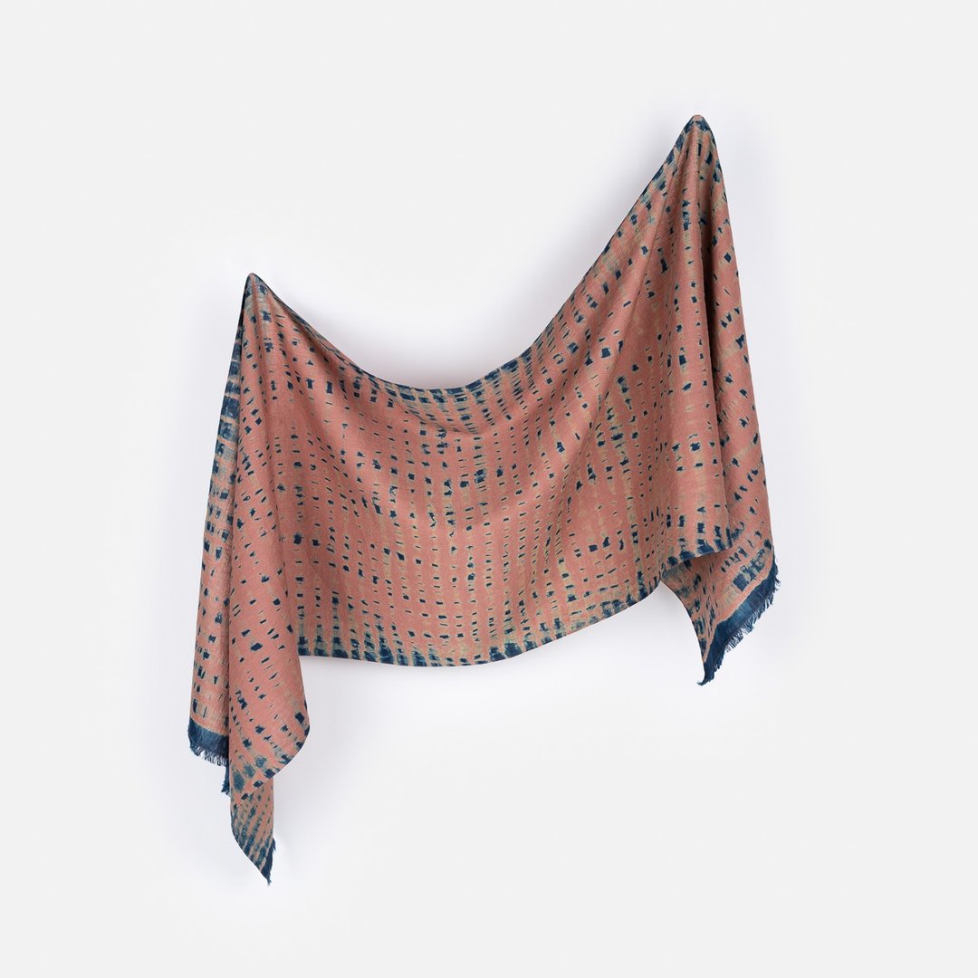 Russet Waterfall Linen Scarf - 丝巾 - 亚麻 咖啡色