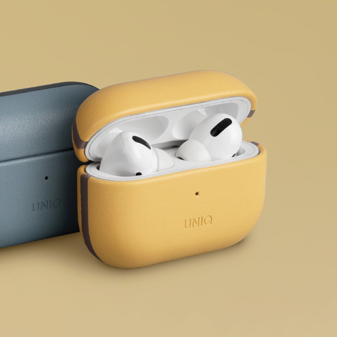 AirPods Pro 2  Lyden Ds皮革保护套(附挂绳)-金丝雀黄/石灰 - 耳机收纳 - 其他材质 黄色