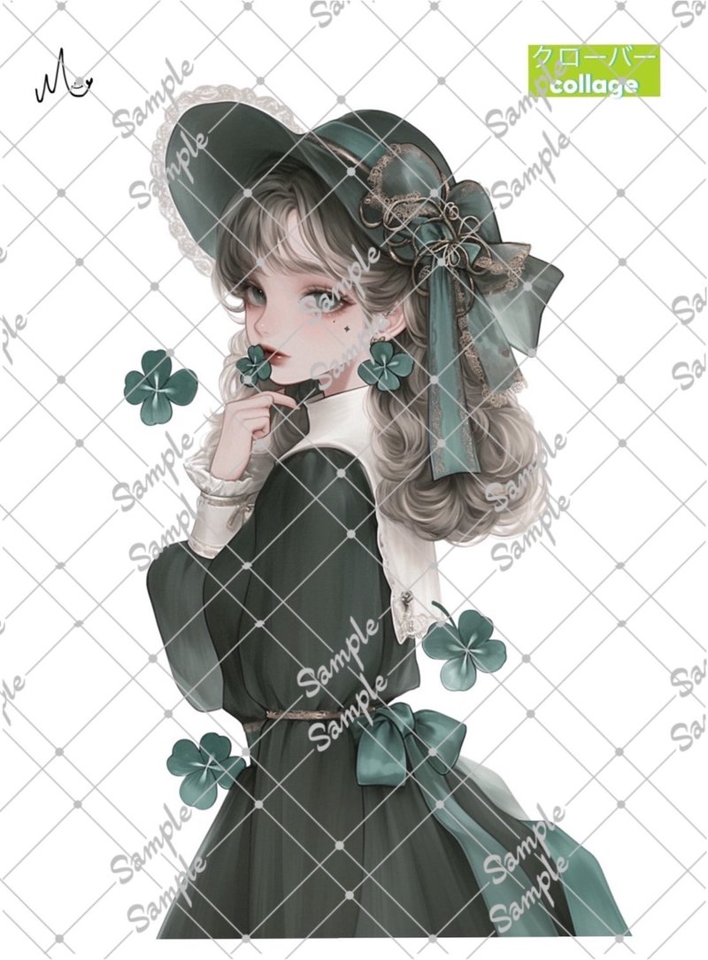 原创人物贴纸 期间限定幸运草系列 至10月10日 - 贴纸 - 纸 