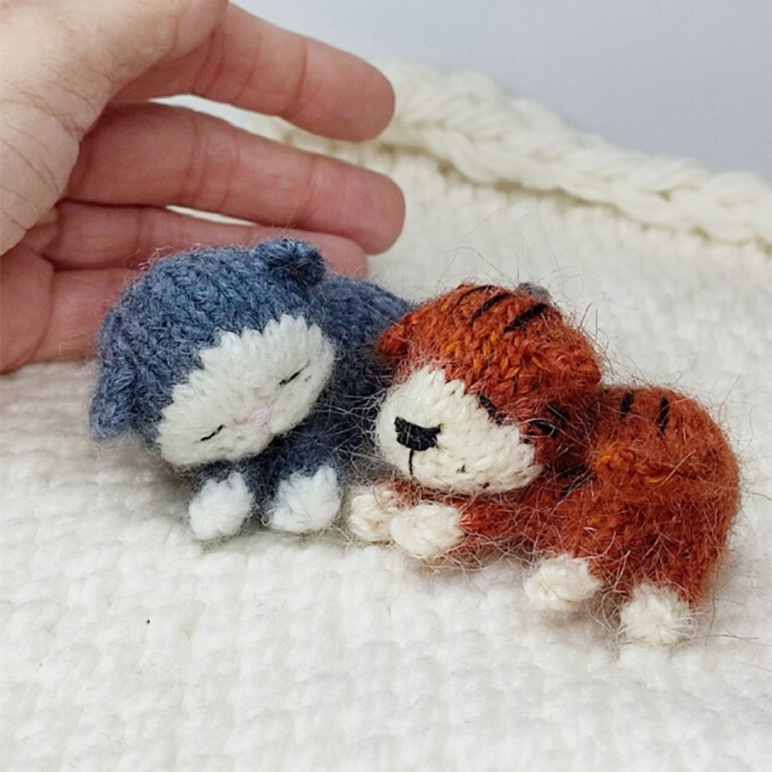 Tiger cub & kitten 2 in 1 knitting pattern. English and Russian PDF. - 手工艺教程/工具书 - 其他材质 