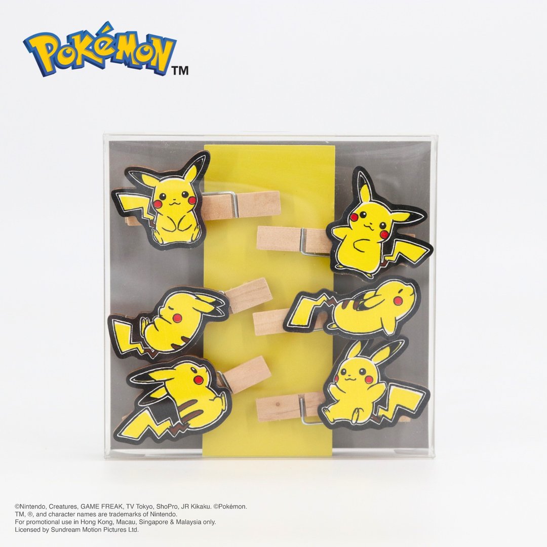 Pokémon小木夹 - Pikachu - 摆饰 - 木头 黑色