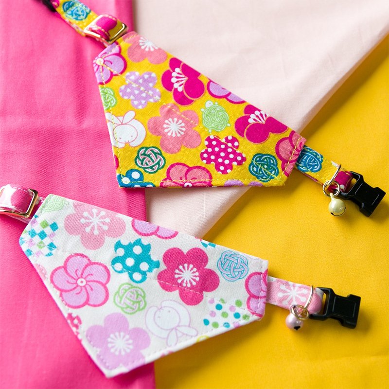 芭比系列-牛仔领巾款 猫项圈 狗项圈 定制化尺寸 刻字 吊牌 名牌 - 项圈/牵绳 - 棉．麻 