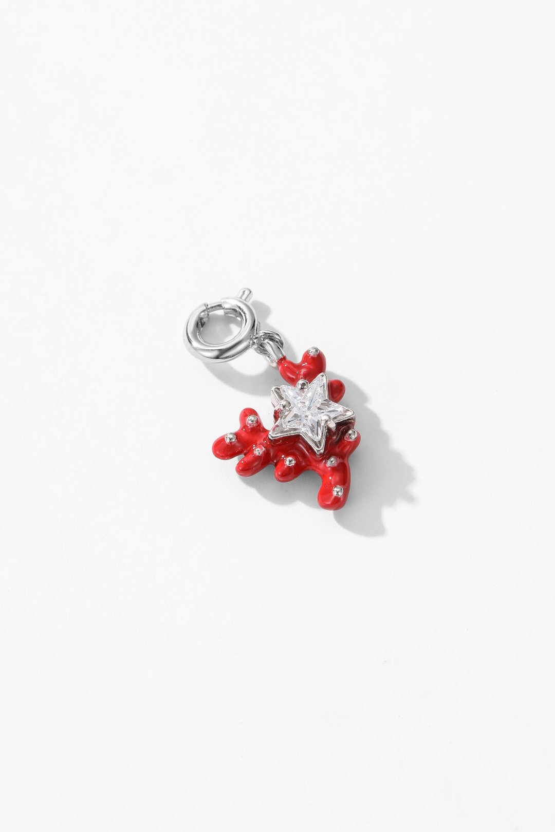 珊瑚锆石吊饰钛钢手链~ Coral Bracelet - 手链/手环 - 珐琅 