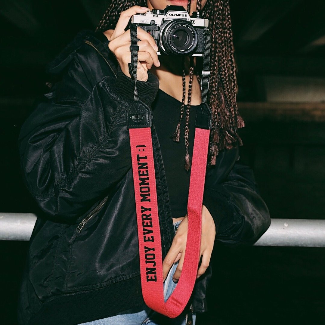 CAMERA STRAP : Personalize name (RED) LARGE SIZE / YESIDID - 相机背带/脚架 - 其他材质 红色