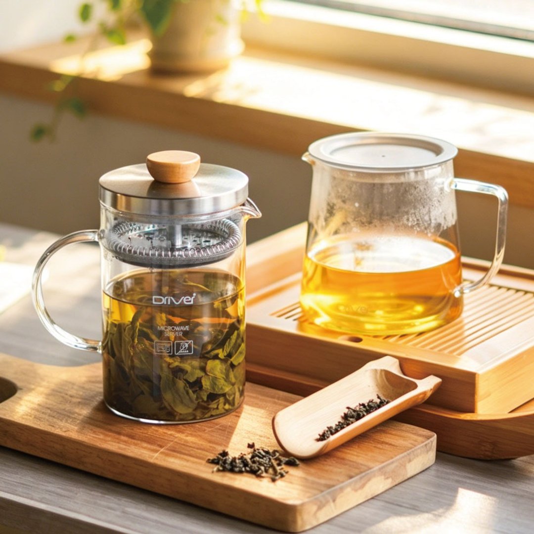 高 CP 值茶壶茶杯、适用各式茶饮丨 Driver 经典冷热两用泡茶壶组 - 茶具/茶杯 - 玻璃 红色