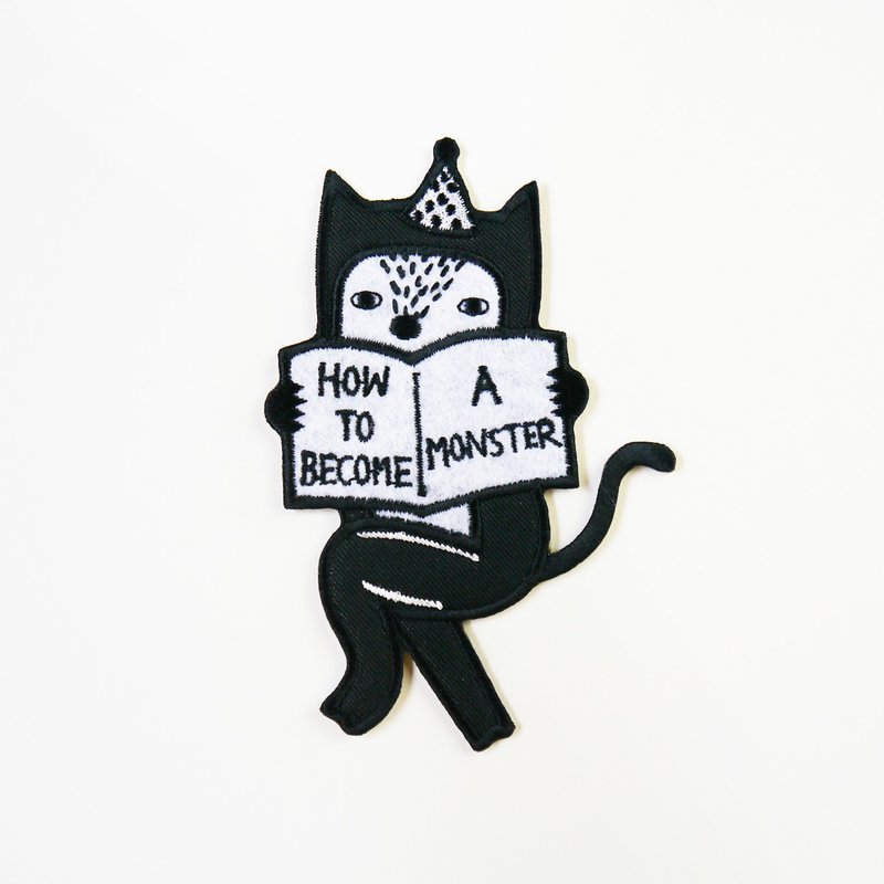 How To Become A Monster (Cat Version) 刺绣布贴 可爱烫贴绣片 - 其他 - 绣线 黑色
