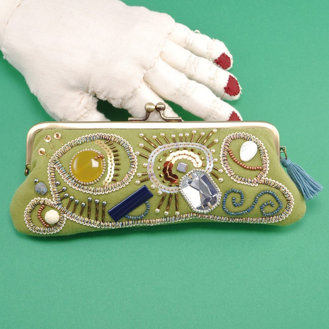 Sparkle and statement gasses and pen case, light blue sunglasses case, 6 - 铅笔盒/笔袋 - 棉 绿色