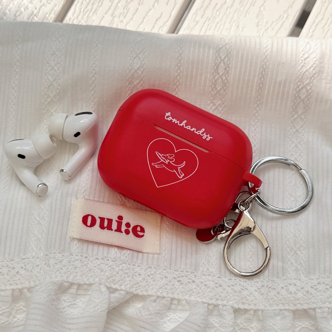 Lovely Woofy Red Soft AirPods Case - 耳机收纳 - 塑料 