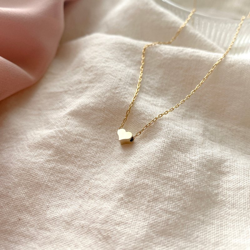 Love-爱心黄铜项链 - 项链 - 铜/黄铜 金色