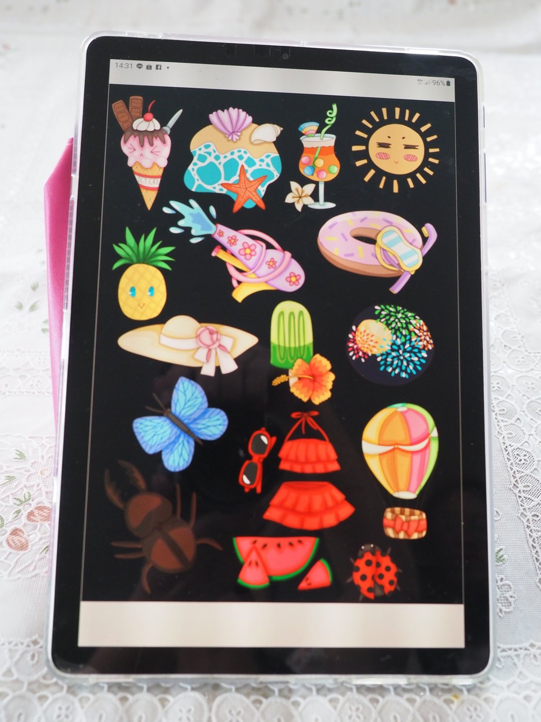 数位贴纸夏天 - 电脑手机桌布/贴图/App 图示 - 其他材质 