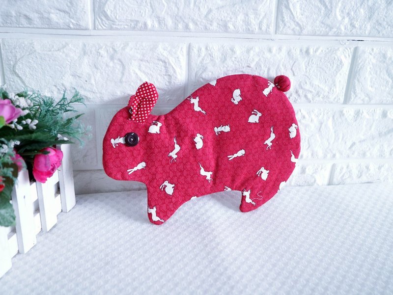 小白兔拉链布红包袋 钱包 存折袋 - 红包/春联 - 棉．麻 红色