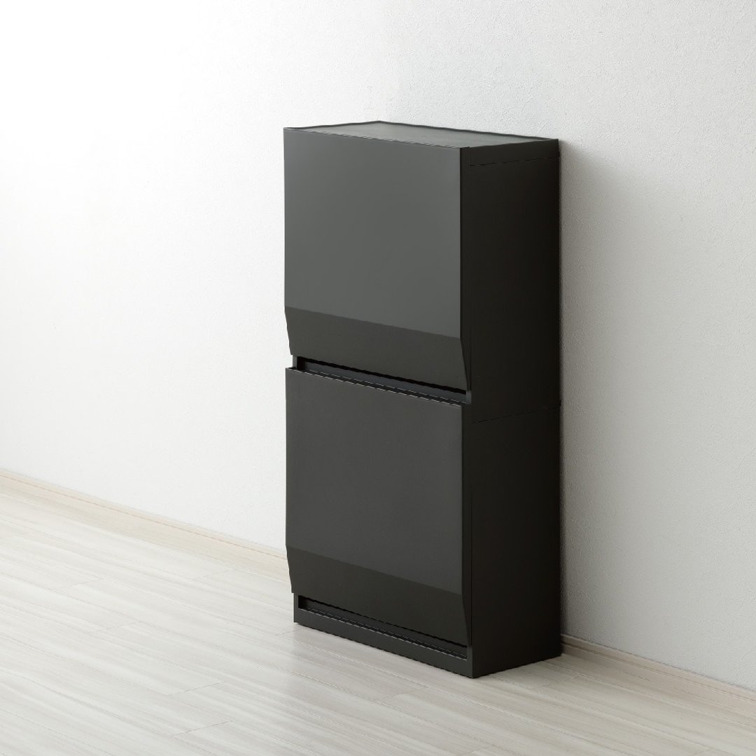 RISU H&H系列 多功能双层收纳柜垃圾桶 45L - 垃圾桶 - 塑料 白色