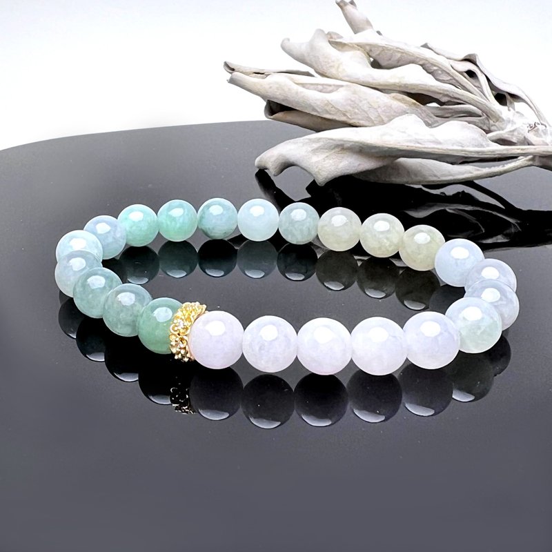 变换。手串 翡翠细品岁月 疗愈 避邪 I 天然缅甸A货翡翠 I - 手链/手环 - 玉石 多色