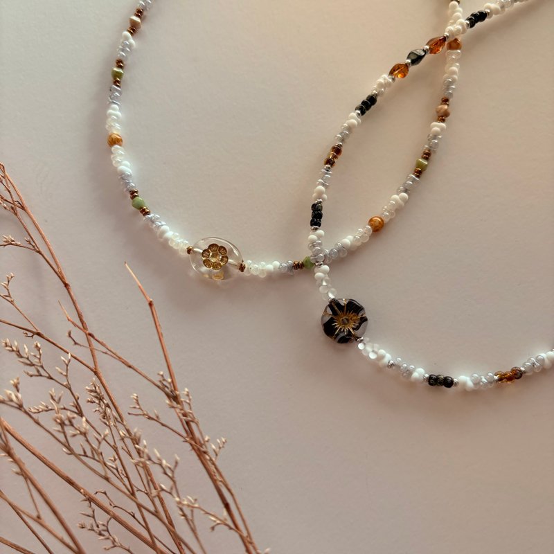 日系简约 - 项链 - 玻璃 