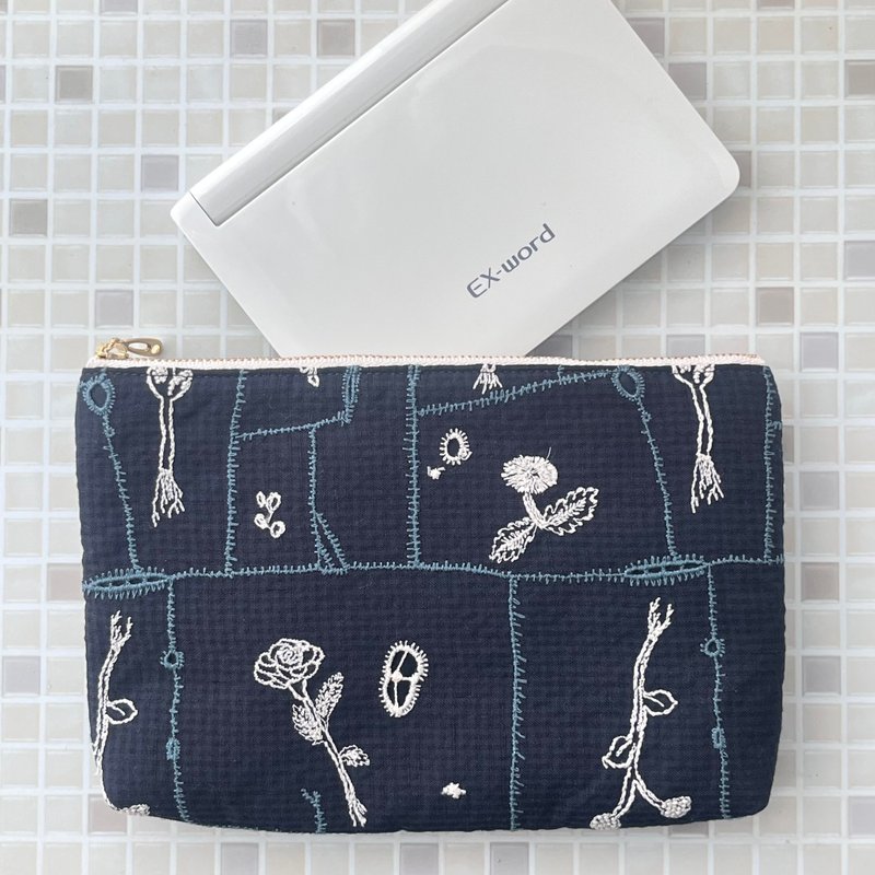 售罄 - 其他尺寸现货 mina perhonen garden patchwork 收纳包 - 化妆包/杂物包 - 棉．麻 蓝色