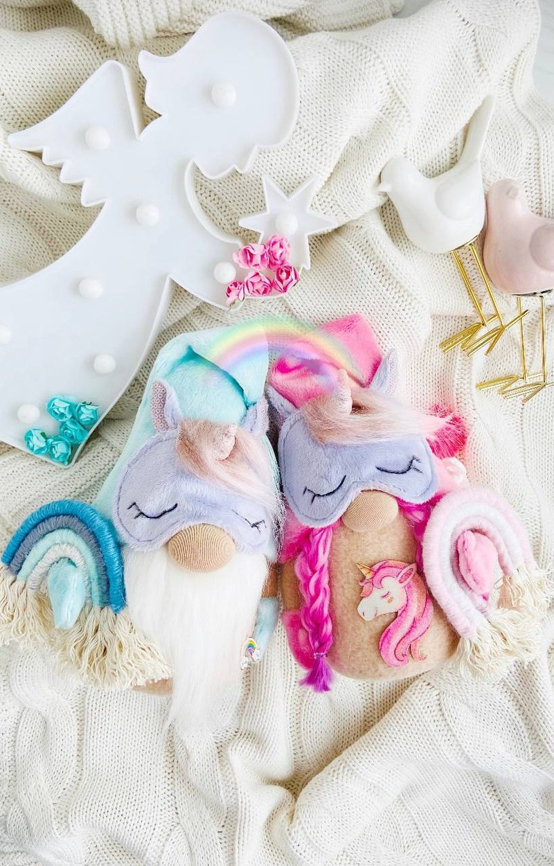 Unicorn Gnome Pattern Unicorn sleeping gnome Bedtime Gonk tutorial gnome PDF - 编织/刺绣/羊毛毡/裁缝 - 其他材质 