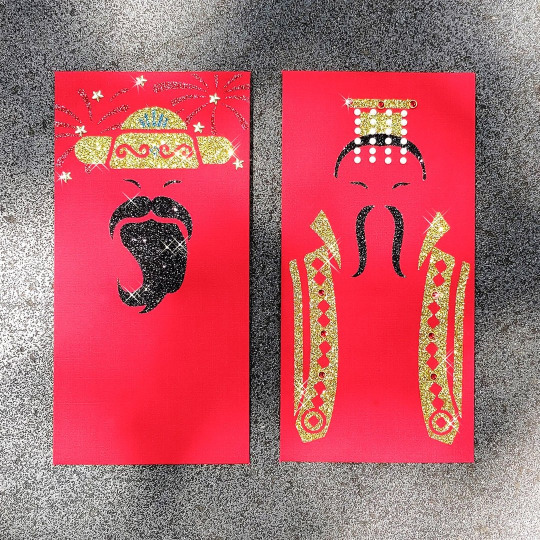 水钻红包袋-【神明总动员系列-玉皇 VS 文昌-一组两入】 - 红包/春联 - 纸 红色