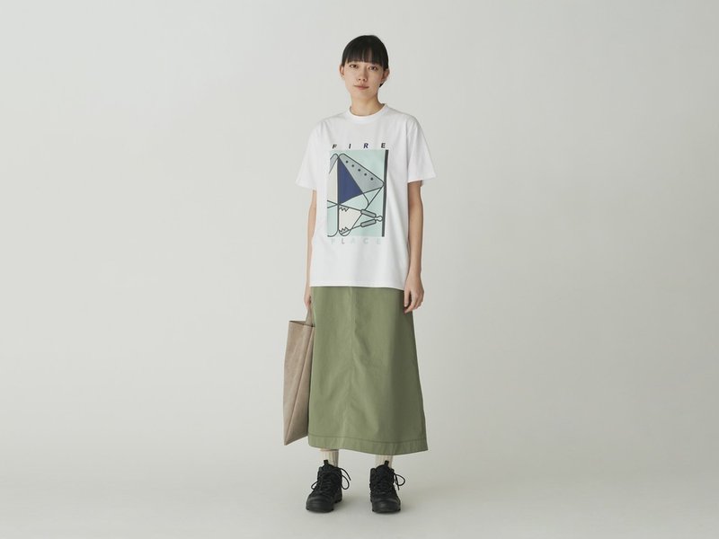 Fireplace T恤 白色 - 男装上衣/T 恤 - 棉．麻 白色