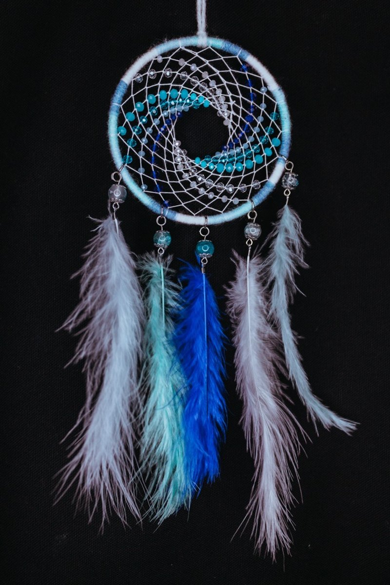 纯手工捕梦网 Handmade Dreamcatcher－【蓝色漩涡】 - 摆饰 - 其他材质 蓝色