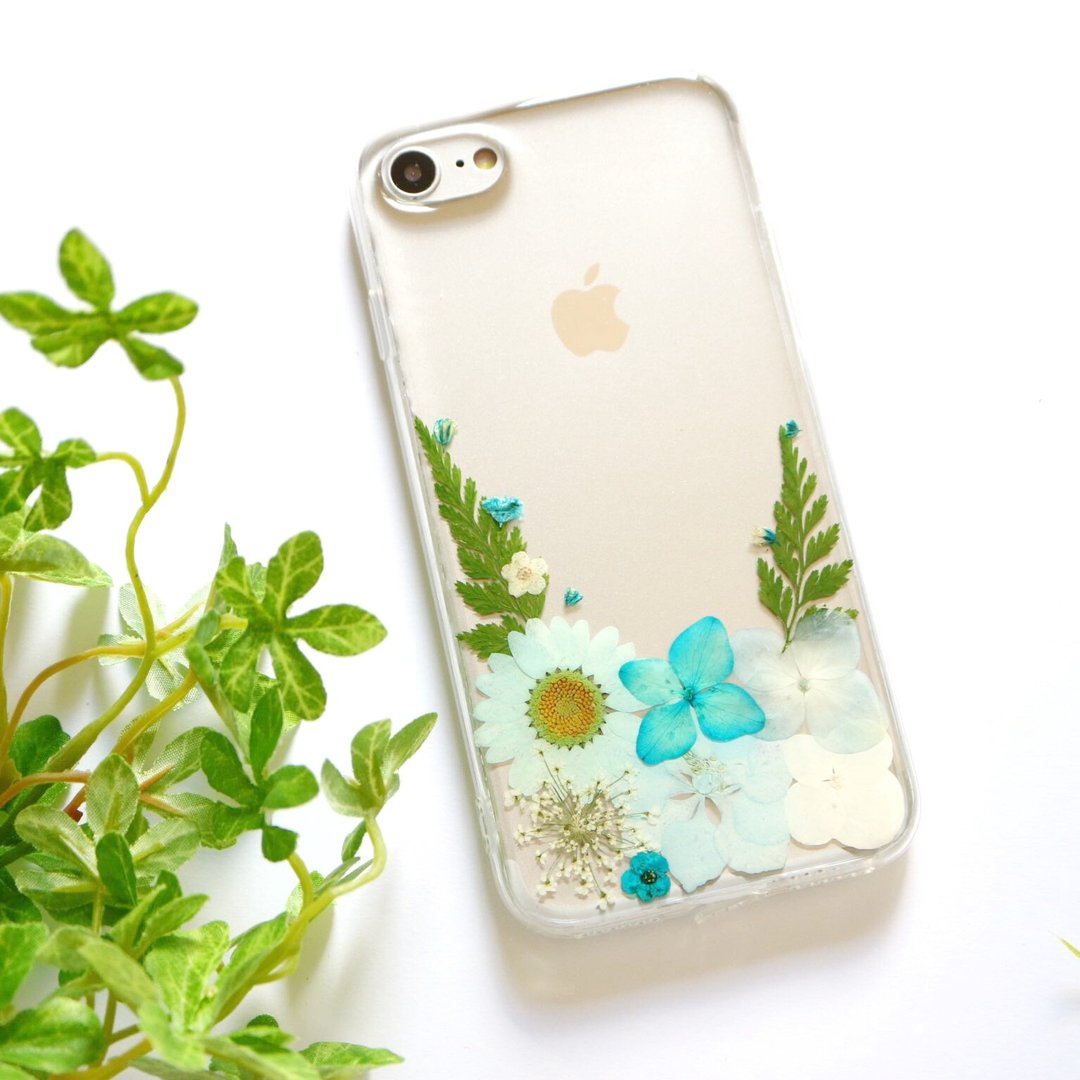 冷月 手作押花手机壳 手机保护壳 手机套 干花手机壳 真花手机壳 iPhone 7 iPhone 6 - 手机壳/手机套 - 压克力 