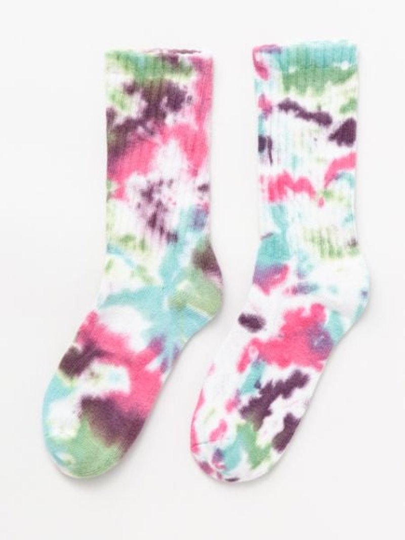 Tie Dye Mid Socks 25~28cm - 袜子 - 其他材质 
