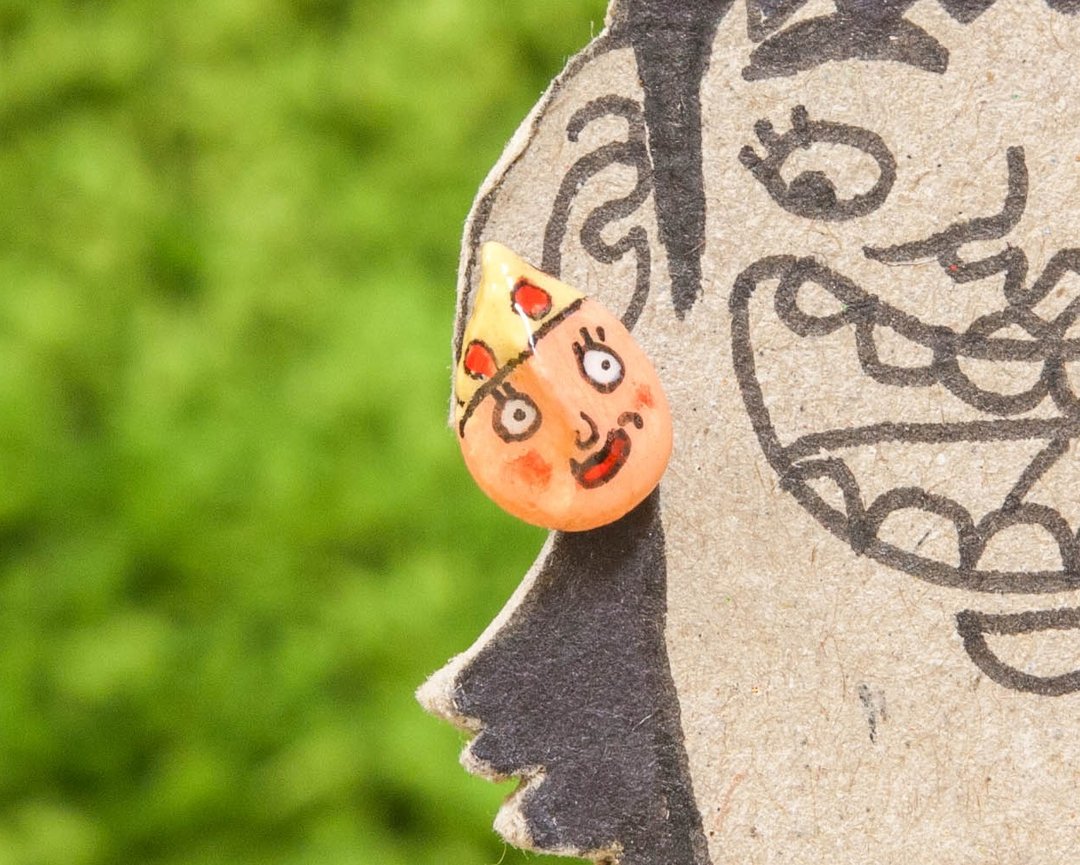 交换礼物、圣诞节【手工制作_耳针式耳环】┤耳针/耳钉earring、独一无二├MKAC - 耳环/耳夹 - 粘土 黄色