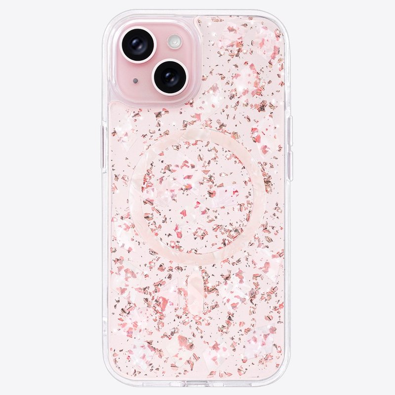 珊瑚海贝壳系列 干燥玫瑰 磁吸版手机壳 iPhone 15 14 13 Pro Max - 手机壳/手机套 - 贝壳 透明
